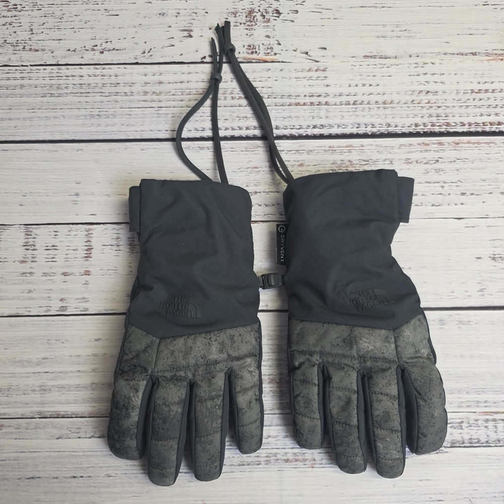The North Face Gloves Unisex Medium Black Camo DryVent Insulated Waterproof